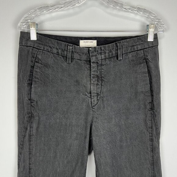 Helmut Lang Womens Slouchy Skinny Pants Gray Black Piece Dyed Cotton size 29 - Picture 2 of 14